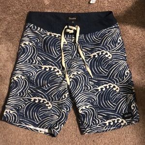 Clean Brixton wave board shorts mint